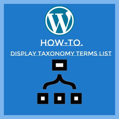Tutorial: lista taxonomy terms