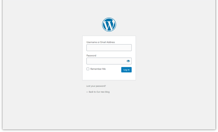 Wordpress login